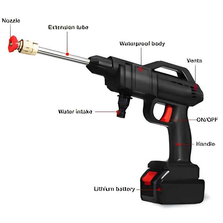 Wireless High Pressure Car Washer Gun - Quewish.com