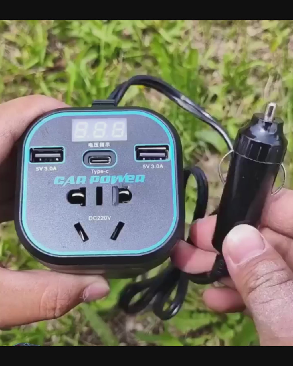 Car Power Inverter – 12V/24V DC to 220V AC